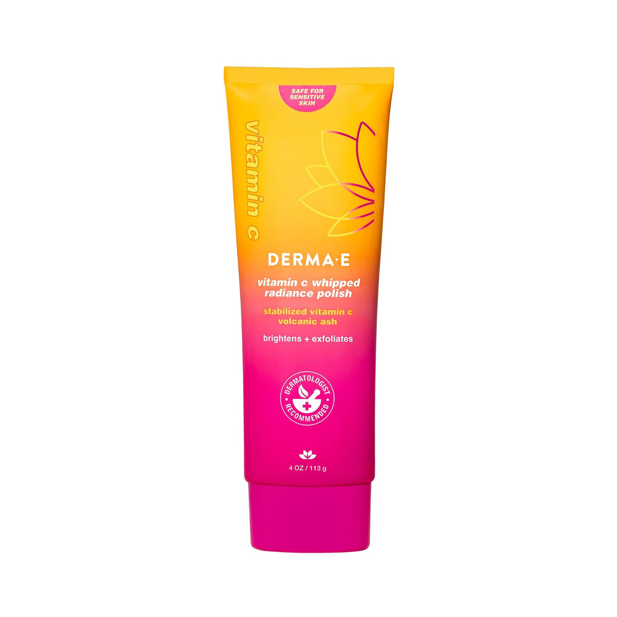 DERMA E packaging is recyclable for eco-conscious skincare.
