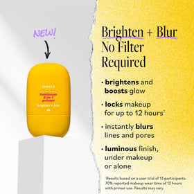 DERMA E primer texture close-up showing brightening finish