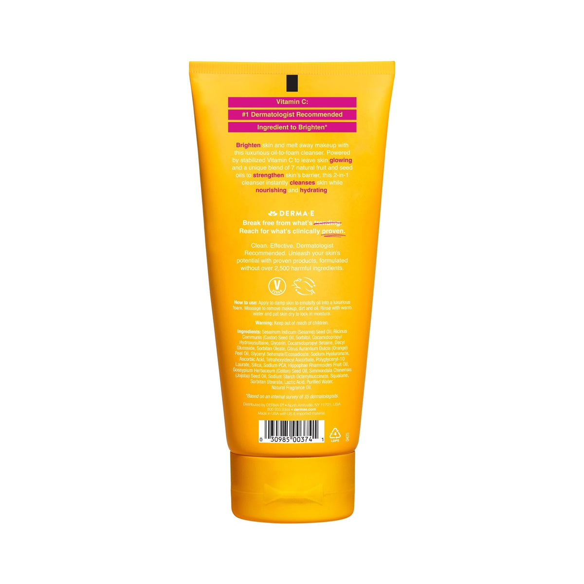 Derma E makeup removal process reveals makeup melting away while skin stays comfortable