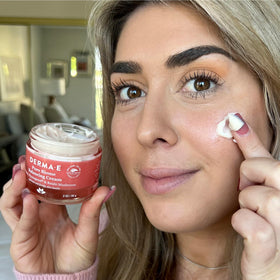 Morning skincare routine with Derma E Pure Biome Balancing Cream