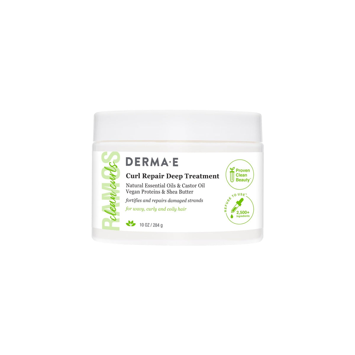 Derma E Ramos Curl Repair Deep Treatment jar for rich hydration and curl nourishment.