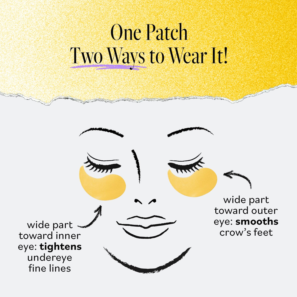 Derma E vegan eye patches offer clean, gentle care for under-eyes.
