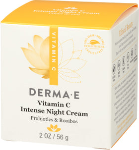 Derma E Vitamin C Intense Night Cream flat lay suggests premium skincare ritual