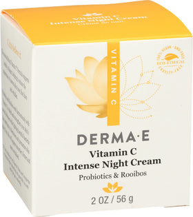 Derma E Vitamin C Intense Night Cream ingredients panel indicates clean vegan option