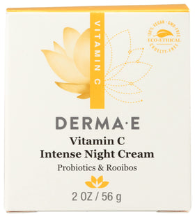 Derma E Vitamin C Intense Night Cream jar closeup showing brightening formula