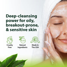 Derma-Nu Gentle Face Wash lather demonstrates refreshing cleanliness without stripping moisture.