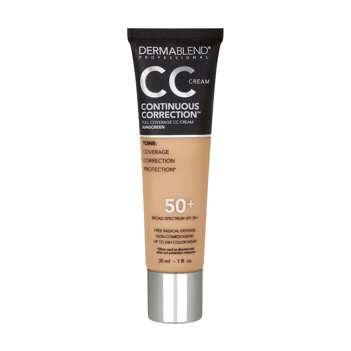 Dermablend Continuous Correction CC Cream bottle with full coverage.