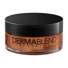 Dermablend Cover Creme 65W Golden Bronze jar demonstrates full coverage with a natural finish.