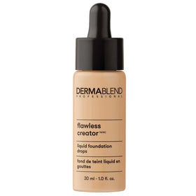 Dermablend Flawless Creator bottle pour shows smooth foundation texture for even coverage.