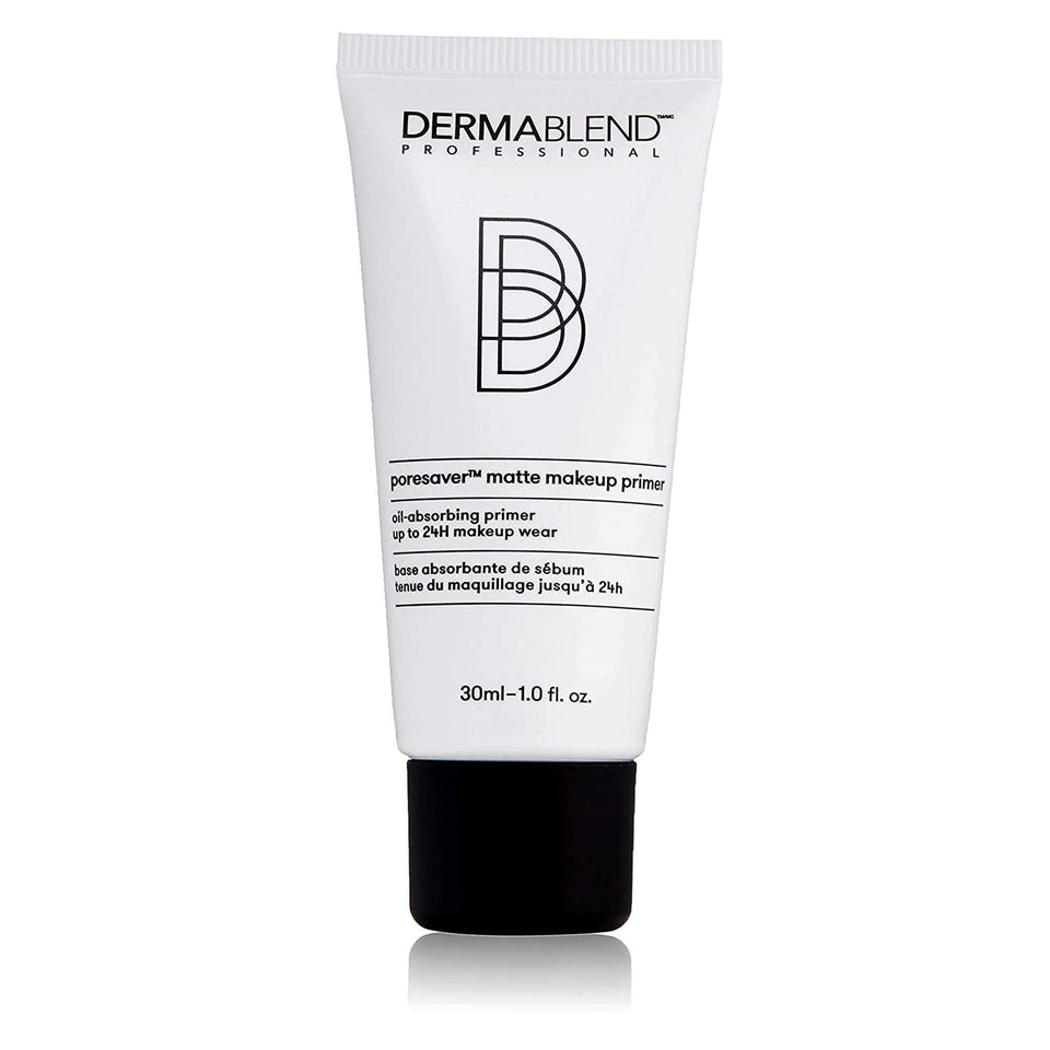 Dermablend Poresaver Matte Primer with a clear gel for oil control and a smooth base.