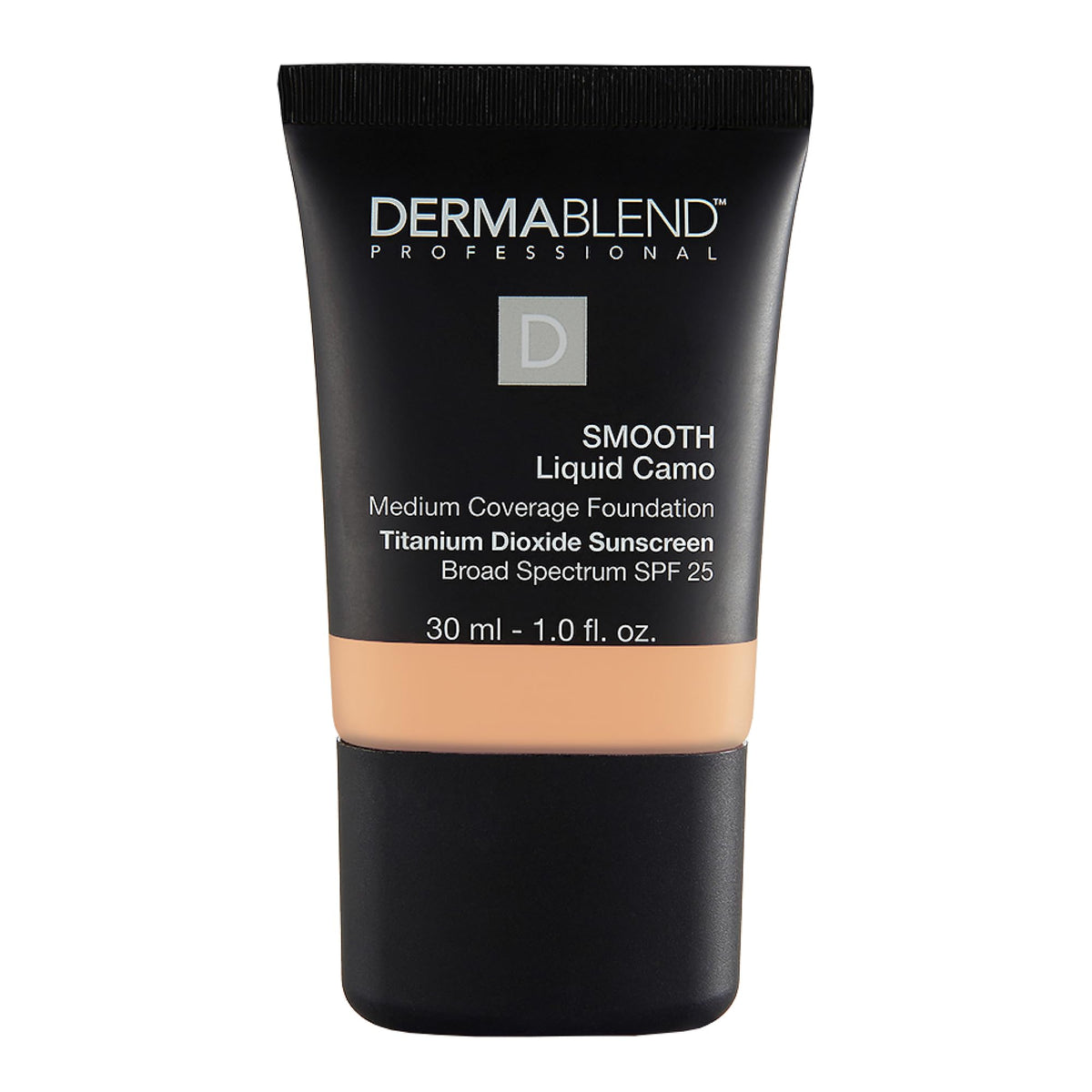 Dermablend Smooth Liquid Foundation SPF 25 bottle showing creamy texture and natural finish