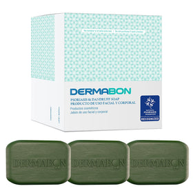 Dermabon psoriasis cleanser pack shot showing gentle daily use for sensitive skin.