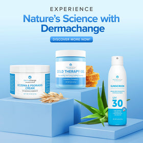 Color-treated hair with DermaChange shampoo maintains color vibrancy and gloss