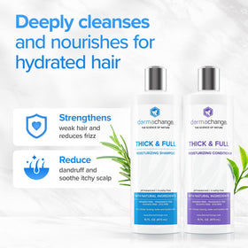 Soothing DermaChange scalp nourishment product in use