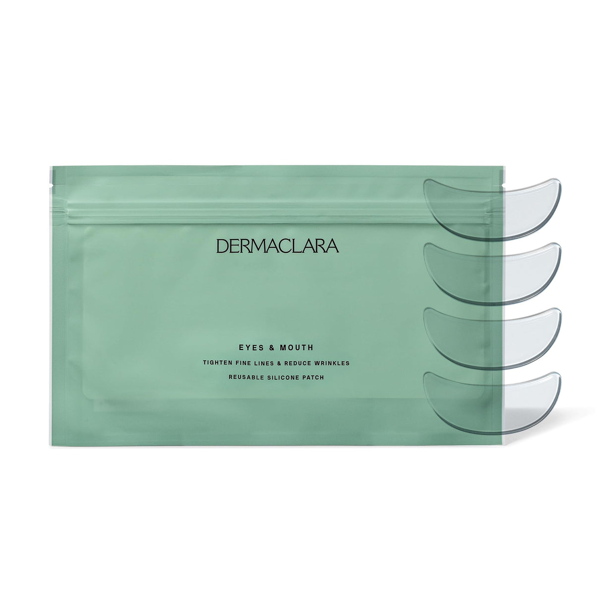 Dermaclara eye patches closeup for soothing hydration and targeted under-eye care.