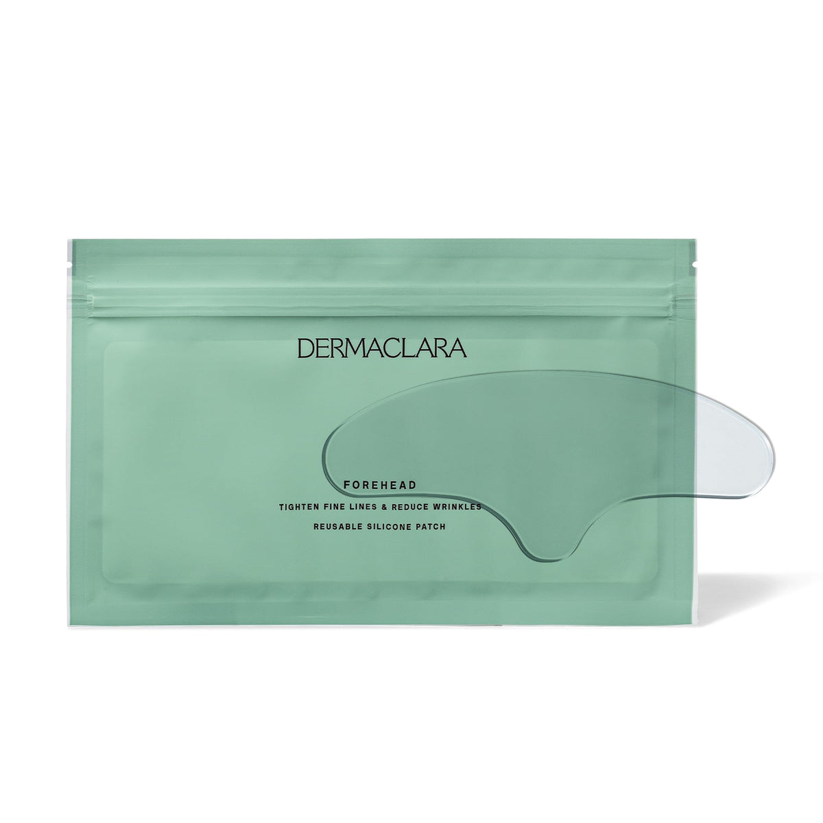 Dermaclara Forehead Patch on clean skin seals moisture for smoother skin.