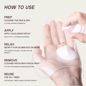 Dermaclara patch packaging highlights up to 30 uses.