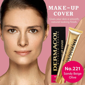 Dermacol 221 close-up texture demonstrates high coverage for even skin tone.