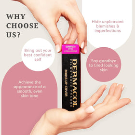 Dermacol 30g tube packaging displayed for travel-friendly base