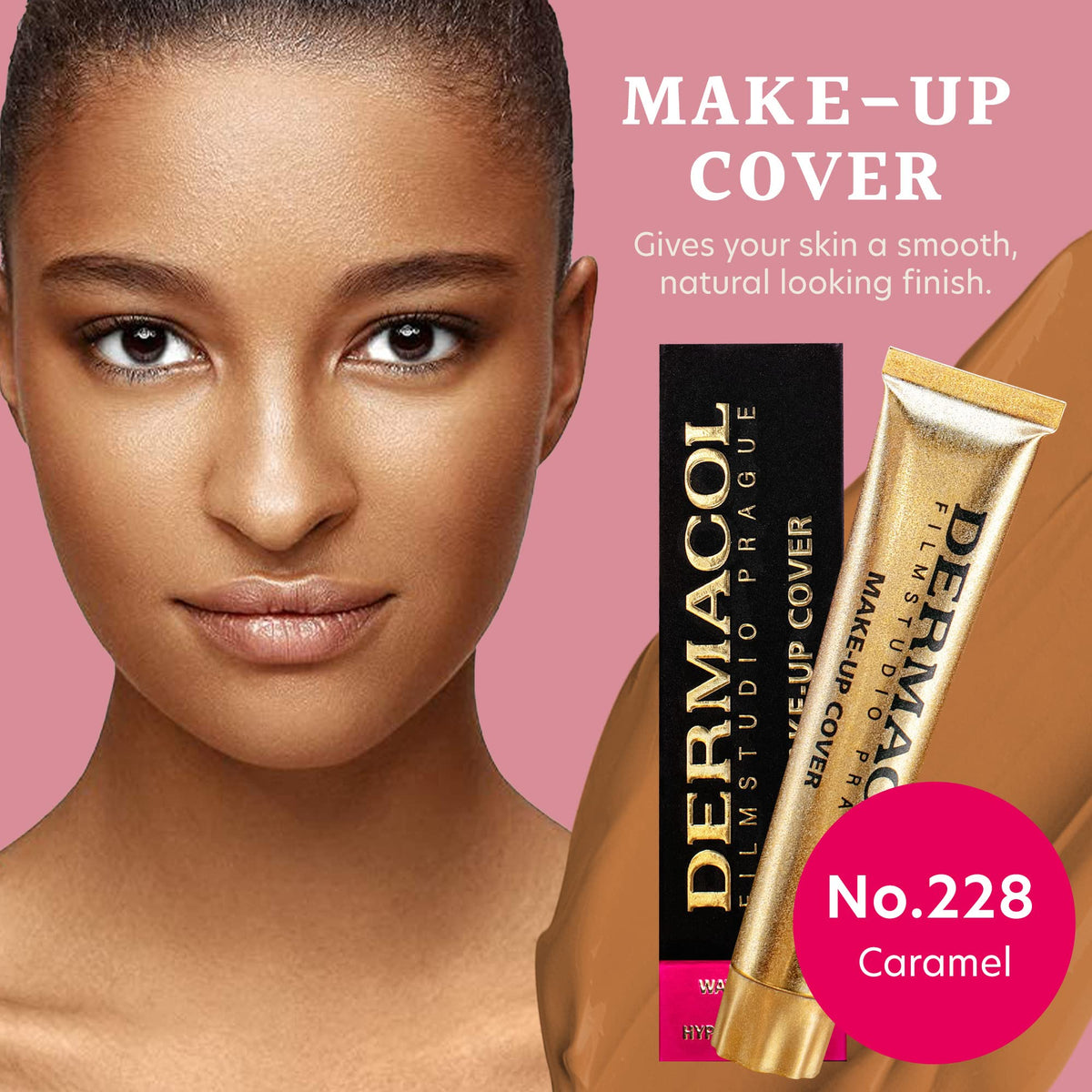 Dermacol bottle closeup matte texture for smooth everyday wear