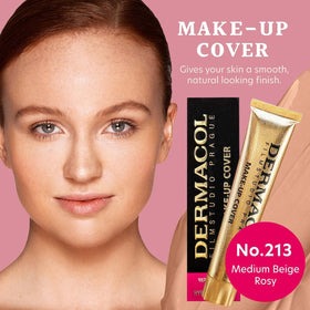 Dermacol foundation swatch 213 on skin for shade match