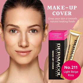 Dermacol foundation texture swatch on hand shows creamy coverage