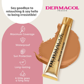 Dermacol long-wearing makeup test on skin demonstrating durable wear.