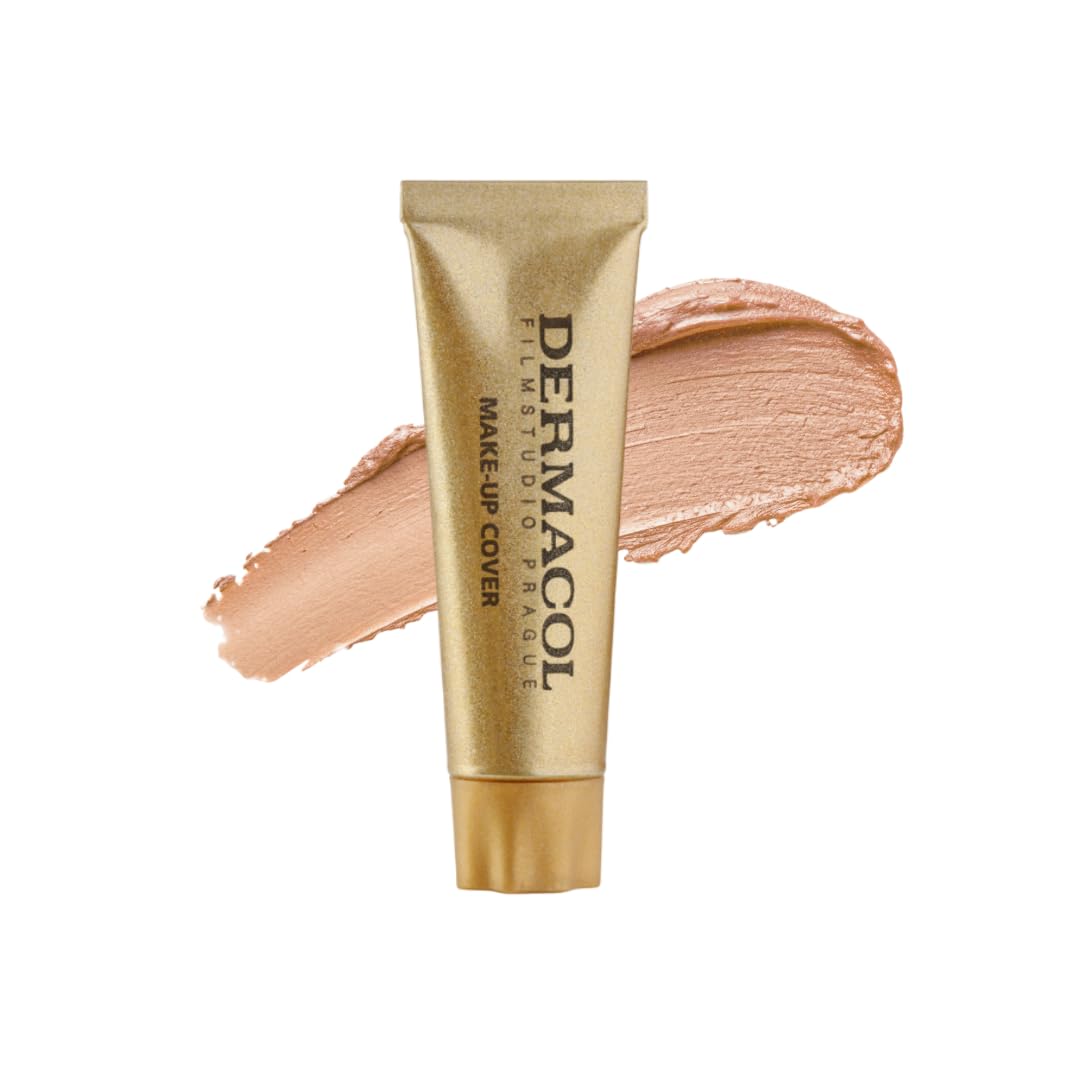 Dermacol mini full-coverage foundation 211 bottle close-up for a smooth, lasting finish