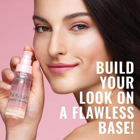 Dermacol Satin Makeup Base bottle-pump view emphasizes easy blending.