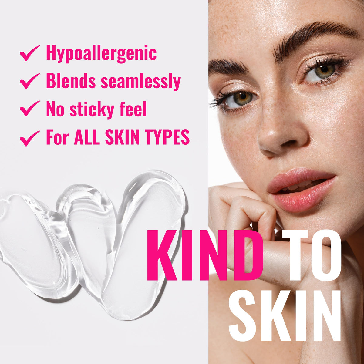 Dermacol Satin Makeup Base packaging image highlights preservative-free formula.