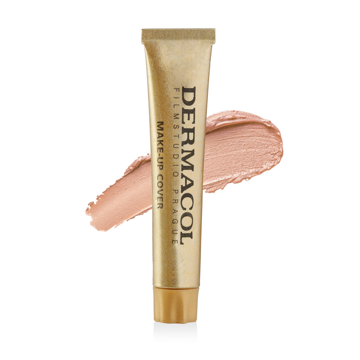 Dermacol SPF30 foundation in application stage showing even skin tone and smooth finish.