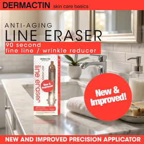 Dermactin 90 Second Fine Line Reducer in-action applicator delivering targeted smoothing