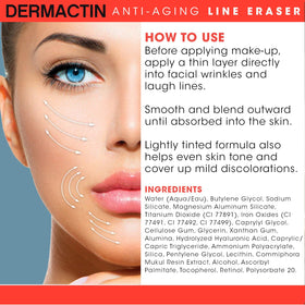 Dermactin 90 Second Fine Line Reducer close-up showing texture blurring
