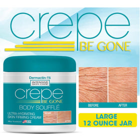 Dermactin Crepe Be Gone arm leg use demonstrates targeted crepey-skin care
