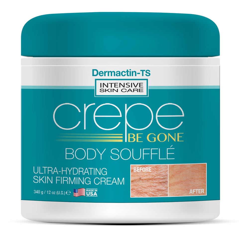 Dermactin Crepe Be Gone jar 12oz demonstrates rich hydration for smoother skin