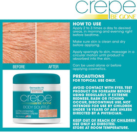 Dermactin Crepe Be Gone nourished skin shows supple, hydrated feel