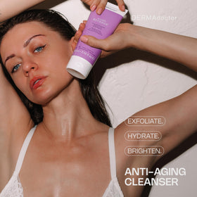 DERMAdoctor Glycolic Face Wash lather showing foamy texture supports cleansing.