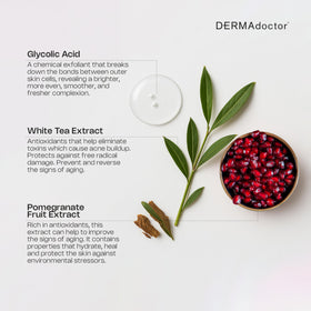 DERMAdoctor Glycolic Face Wash makeup removal and gentle cleansing in one.