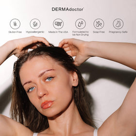 DERMAdoctor Glycolic Face Wash travel-friendly bottle for on-the-go routine.