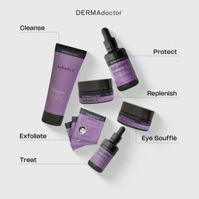 DERMAdoctor Lactic Glycolic Acid close-up demonstrates exfoliation for refined pores