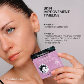 DERMAdoctor Packaged Toner Pads travel-ready display with 30 individually wrapped pads