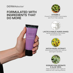 DERMAdoctor Vitamin C Face Wash gentle cleanse suitable for dry skin