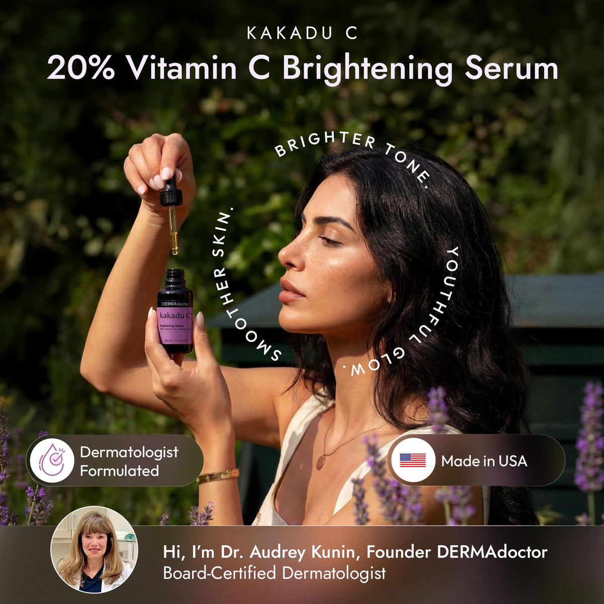 DERMADoctor Vitamin C Serum 20% pipette enables precise daily application.