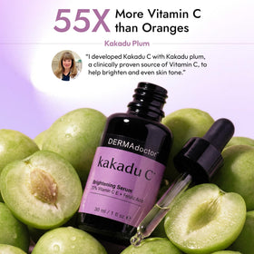 DERMADoctor Vitamin C Serum close-up shows lightweight, fast-absorbing texture.