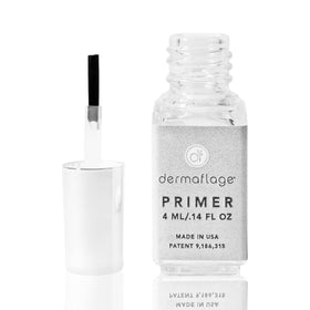 Dermaflage Extended Wear Primer bottle demonstrates long-lasting prep for concealer