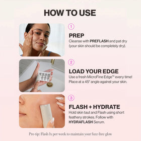 DERMAFLASH LUXE+ resulting radiant, fuzz-free skin after treatment