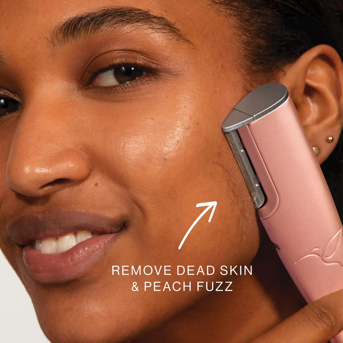 DERMAFLASH safety cage protects skin during precise exfoliation and hair removal.
