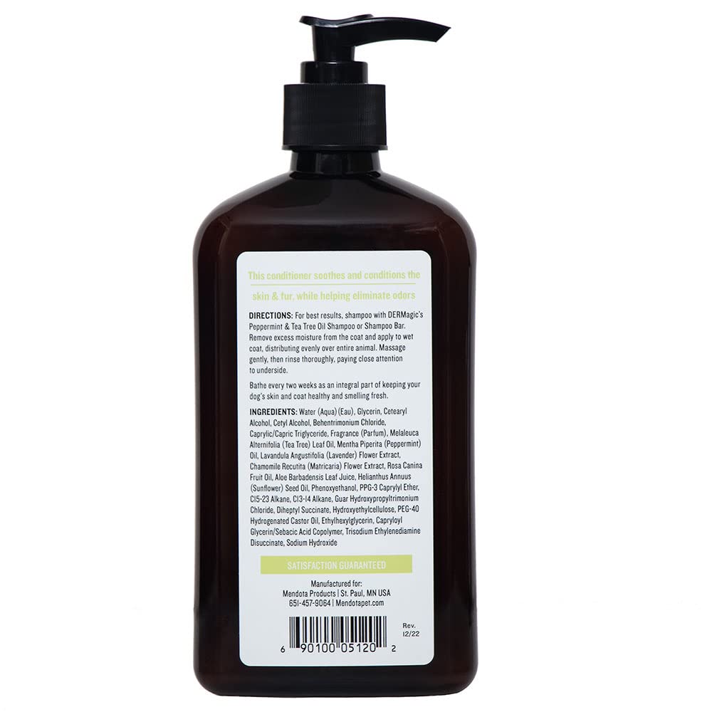 DERMagic shampoo foaming lather demonstrates gentle cleansing for a healthy coat