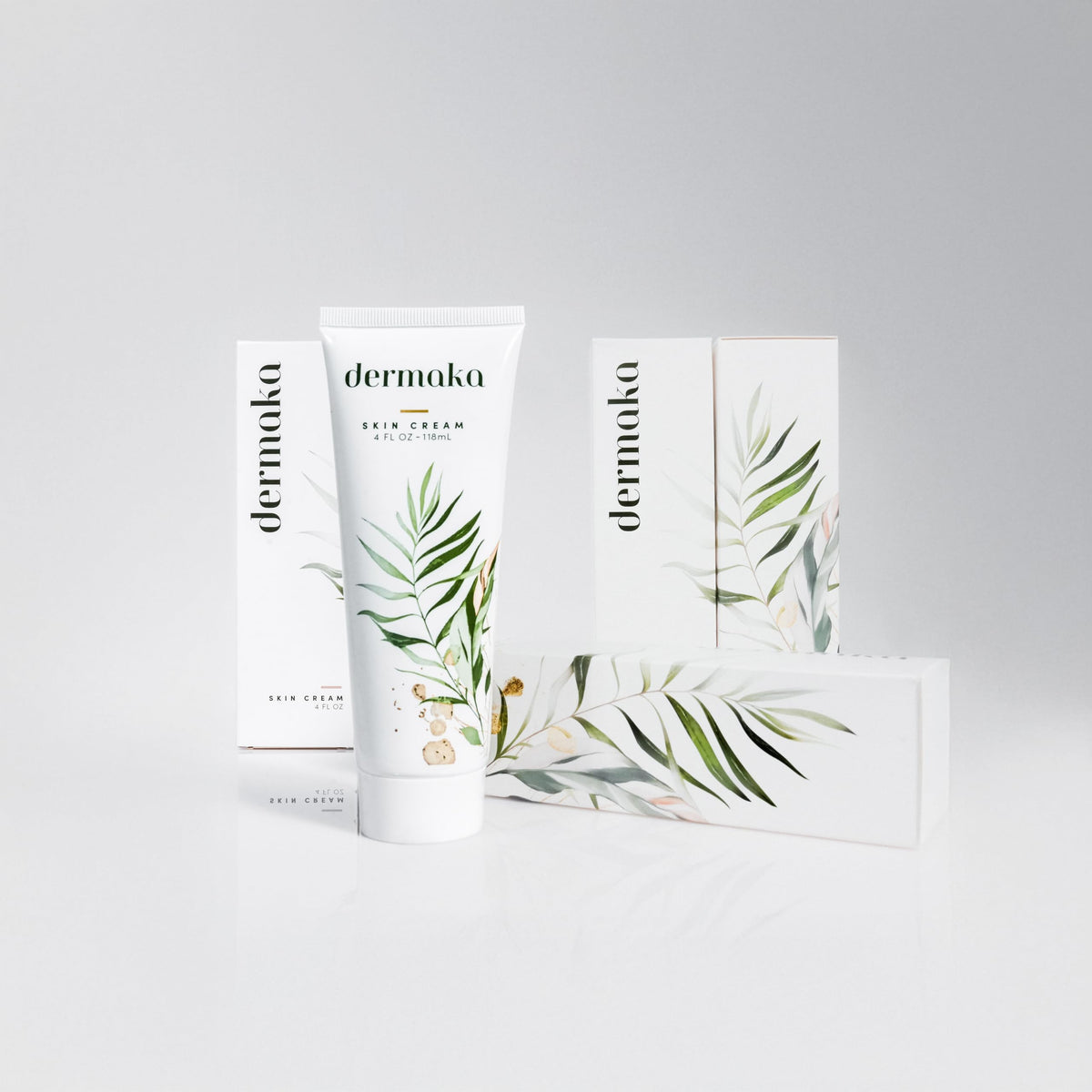 Cream texture swirl from Dermaka Arnica, non-greasy daily moisturizer for all skin types.