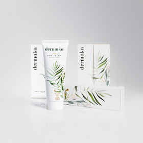 Cream texture swirl from Dermaka Arnica, non-greasy daily moisturizer for all skin types.